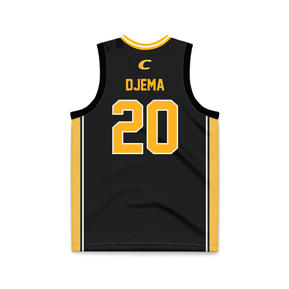 Centre College - NCAA Men's Basketball : Johnny Djema - Black Basketball Jersey-1