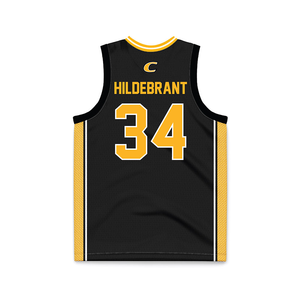 Centre College - NCAA Men's Basketball : Garrison Hildebrant - Black Basketball Jersey-1