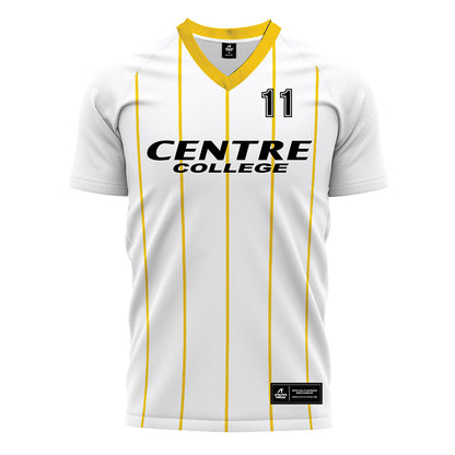 Centre College - NCAA Men's Soccer : Nico Voight - White Soccer Jersey-0