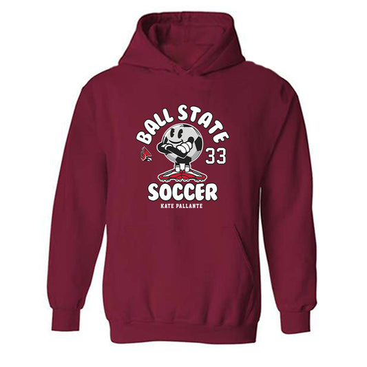 Ball State - NCAA Women's Soccer : Kate Pallante - Fashion Shersey Hooded Sweatshirt-0