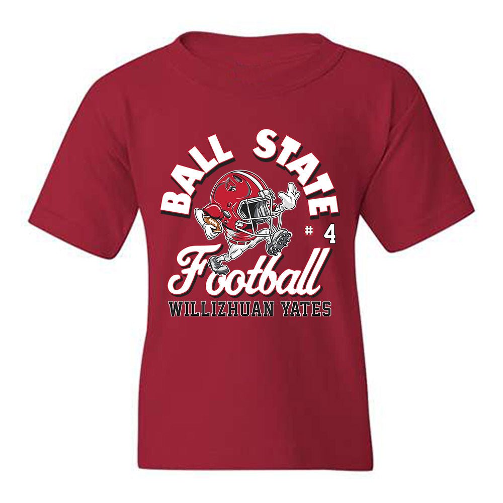 Ball State - NCAA Football : Willizhuan Yates - Fashion Shersey Youth T-Shirt-0