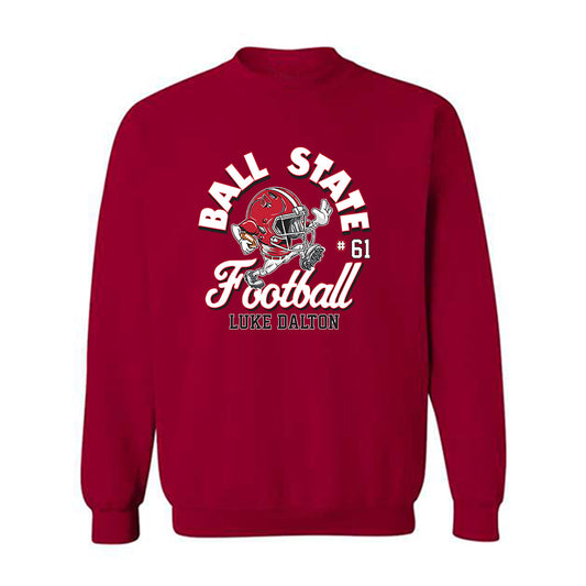 Ball State - NCAA Football : Luke Dalton - Fashion Shersey Crewneck Sweatshirt-0