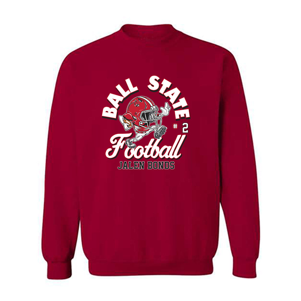 Ball State - NCAA Football : Jalen Bonds - Fashion Shersey Crewneck Sweatshirt-0