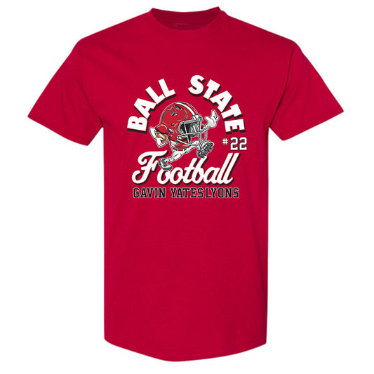 Ball State - NCAA Football : Gavin Yates-Lyons - Fashion Shersey T-Shirt-0