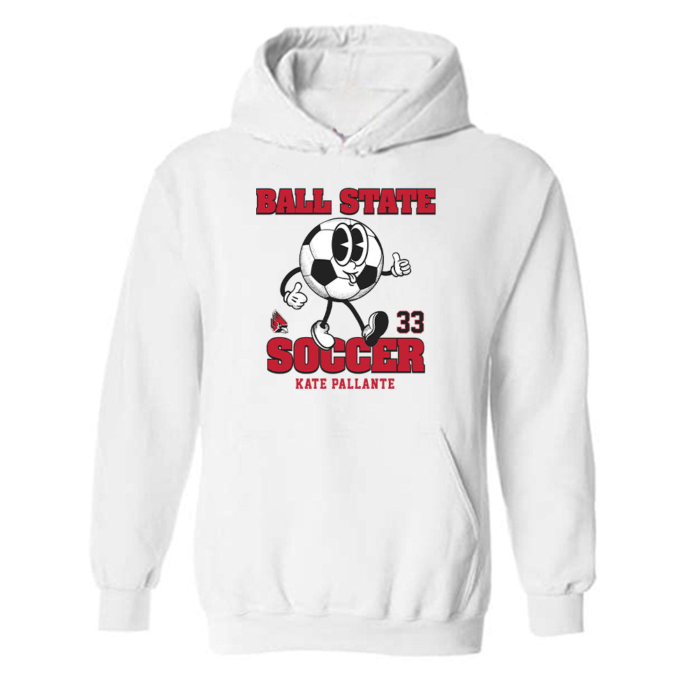 Ball State - NCAA Women's Soccer : Kate Pallante - Fashion Shersey Hooded Sweatshirt-0