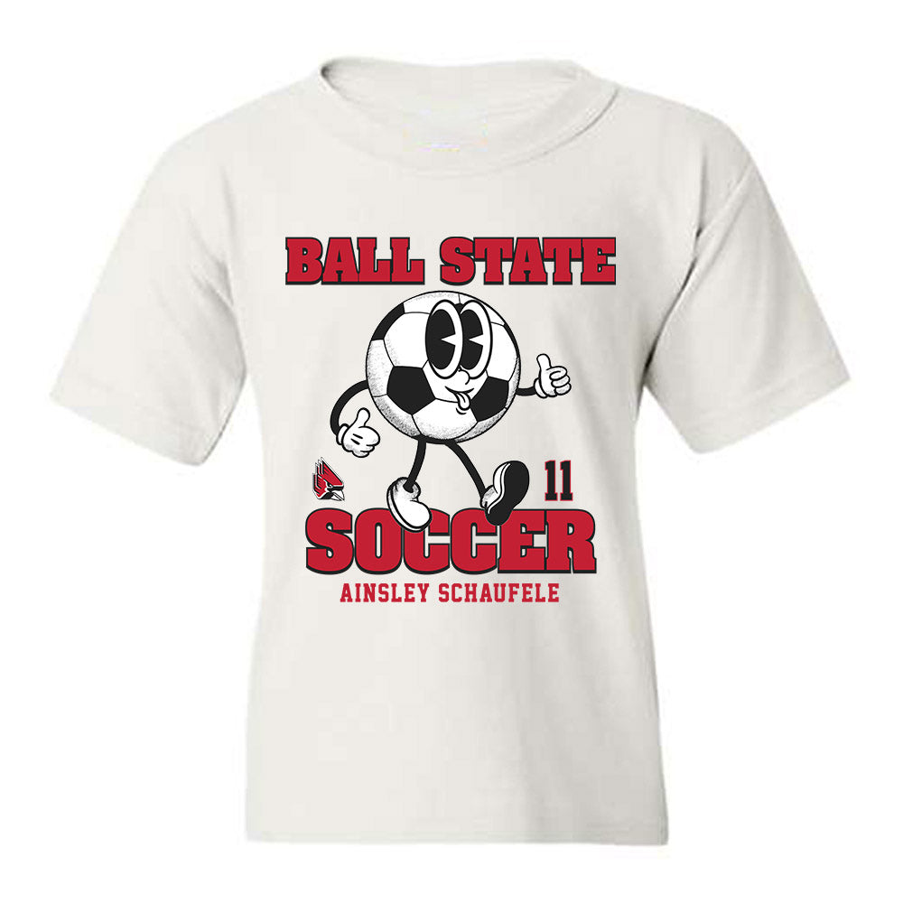 Ball State - NCAA Women's Soccer : Ainsley Schaufele - Fashion Shersey Youth T-Shirt-0