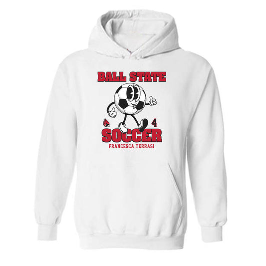 Ball State - NCAA Women's Soccer : Francesca Terrasi - Fashion Shersey Hooded Sweatshirt-0