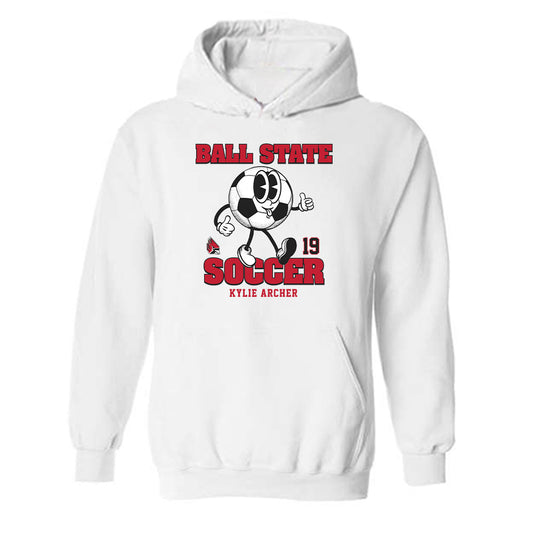 Ball State - NCAA Women's Soccer : Kylie Archer - Fashion Shersey Hooded Sweatshirt-0