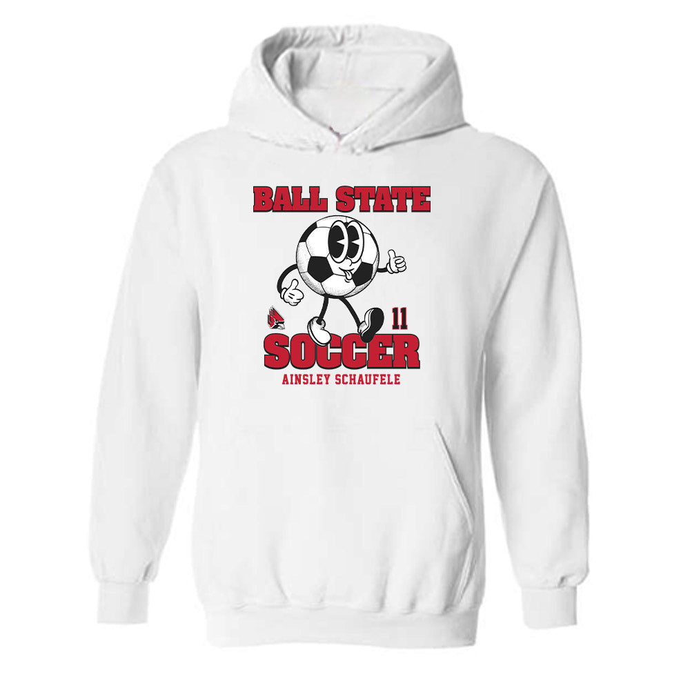 Ball State - NCAA Women's Soccer : Ainsley Schaufele - Fashion Shersey Hooded Sweatshirt-0