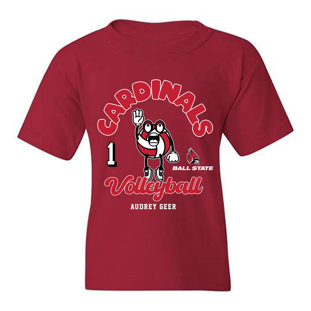 Ball State - NCAA Women's Volleyball : Audrey Geer - Fashion Shersey Youth T-Shirt-0