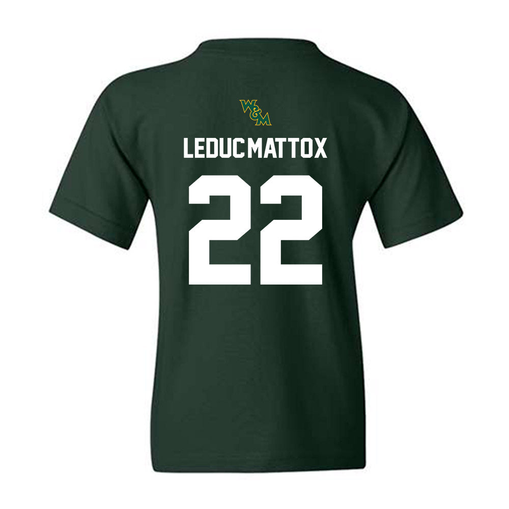 William & Mary - NCAA Football : Branson Leduc-Mattox - Youth T-Shirt-1