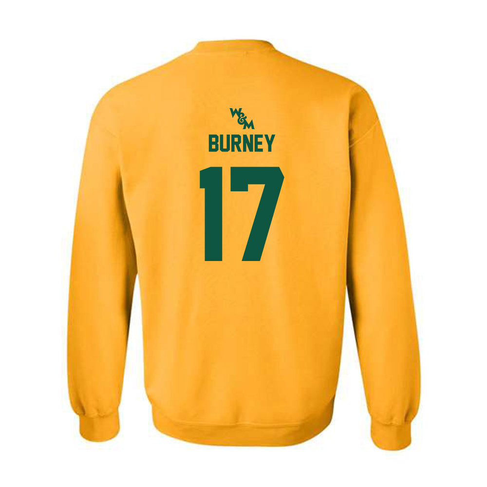 William & Mary - NCAA Men's Soccer : Damen Burney - Sports Shersey Crewneck Sweatshirt-1