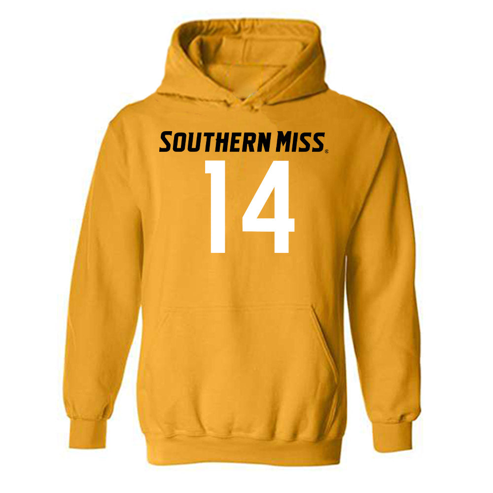 Southern Miss - NCAA Football : Jordan Pride - Replica Shersey Hooded Sweatshirt-0
