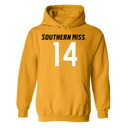 Southern Miss - NCAA Football : Jordan Pride - Replica Shersey Hooded Sweatshirt-0