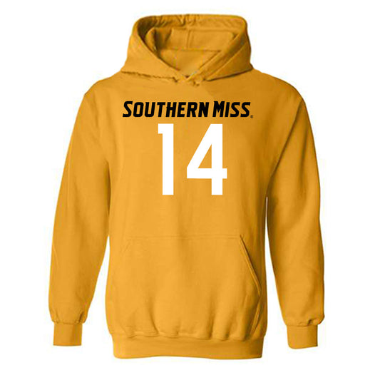 Southern Miss - NCAA Football : Jordan Pride - Replica Shersey Hooded Sweatshirt-0