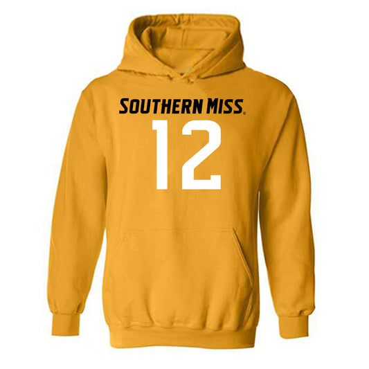 Southern Miss - NCAA Football : Guylijah Theodule - Replica Shersey Hooded Sweatshirt-0