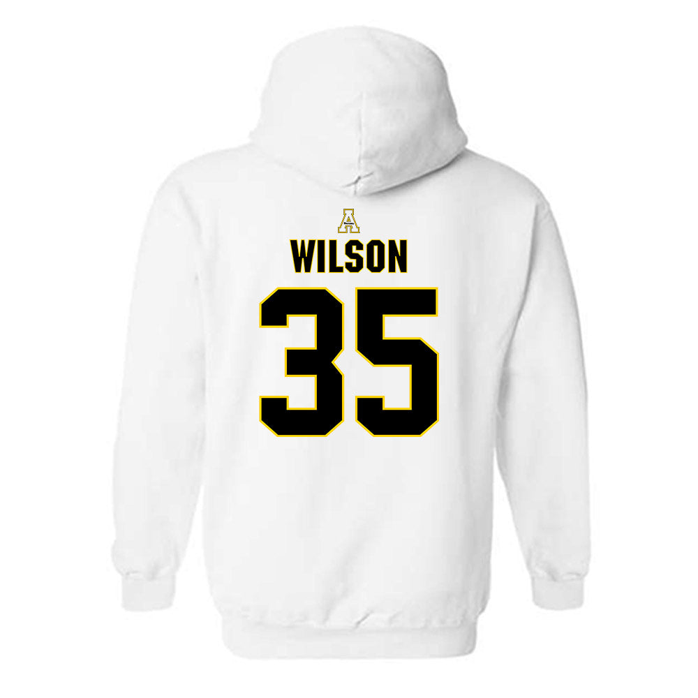 App State - NCAA Baseball : Ethan Wilson - Replica Shersey Hooded Sweatshirt-1