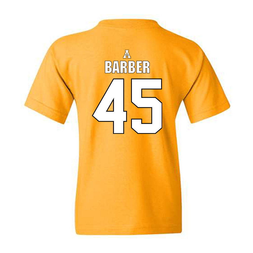 App State - NCAA Football : Gavin Barber - Replica Shersey Youth T-Shirt-1