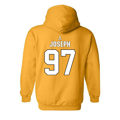 App State - NCAA Football : Xavier Joseph - Replica Shersey Hooded Sweatshirt-1
