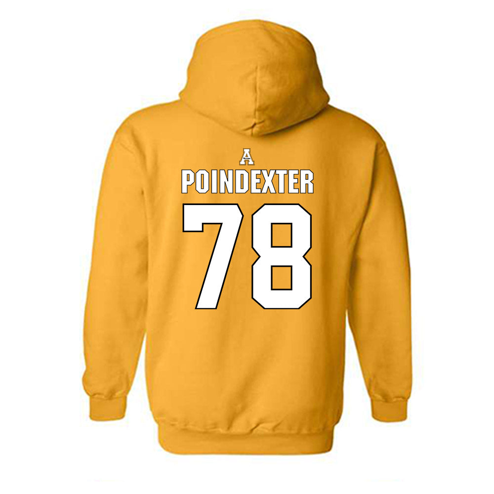 App State - NCAA Football : Tyriq Poindexter - Replica Shersey Hooded Sweatshirt-1