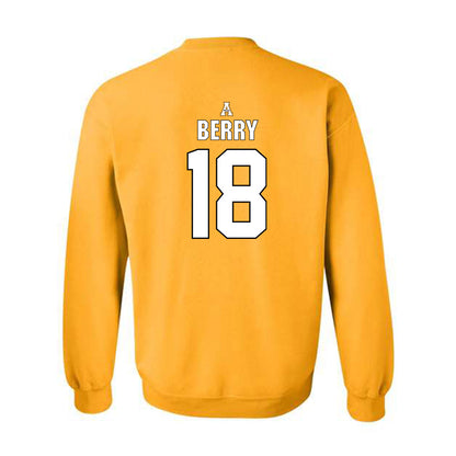 App State - NCAA Football : Syncere Berry - Replica Shersey Crewneck Sweatshirt-1