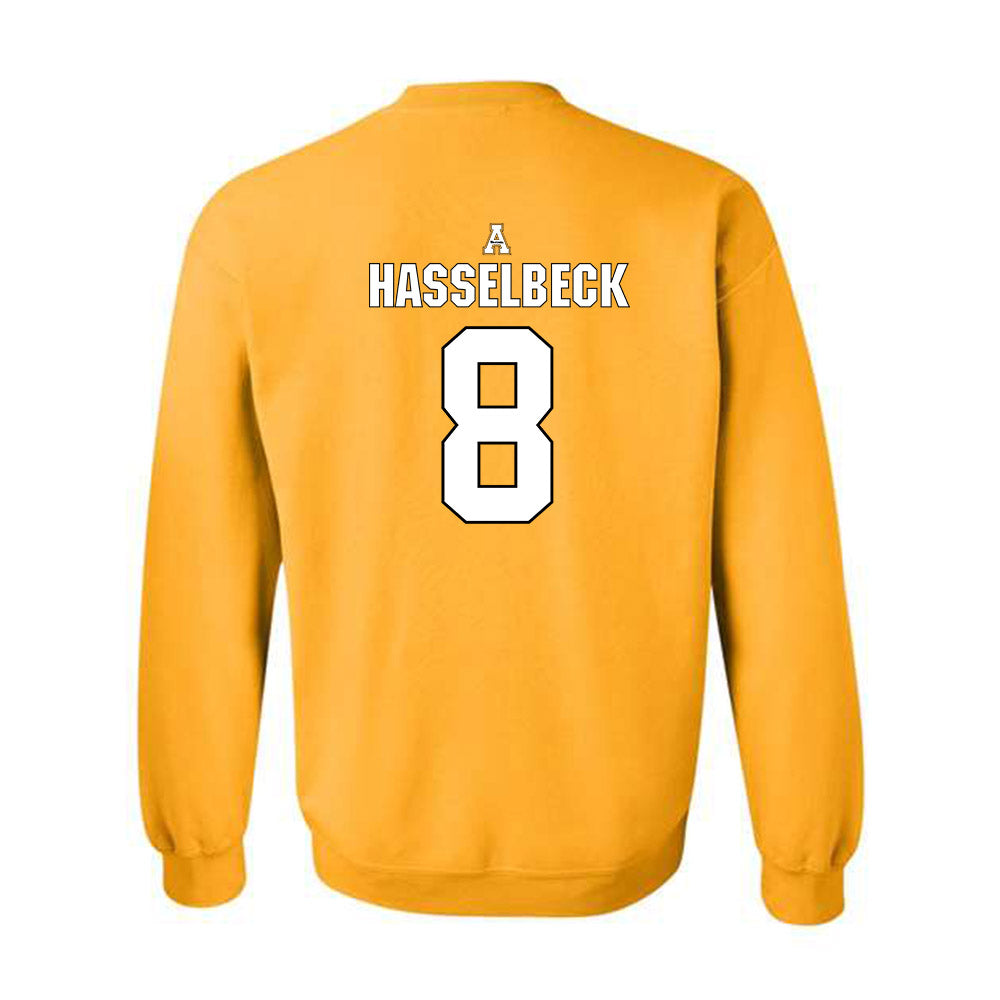 App State - NCAA Football : Henry Hasselbeck - Replica Shersey Crewneck Sweatshirt-1