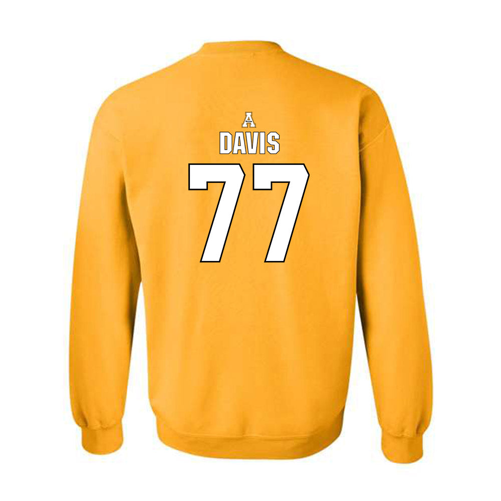 App State - NCAA Football : Daniel Davis - Replica Shersey Crewneck Sweatshirt-1