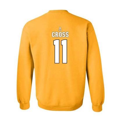 App State - NCAA Football : Ja'Quez Cross - Replica Shersey Crewneck Sweatshirt-1