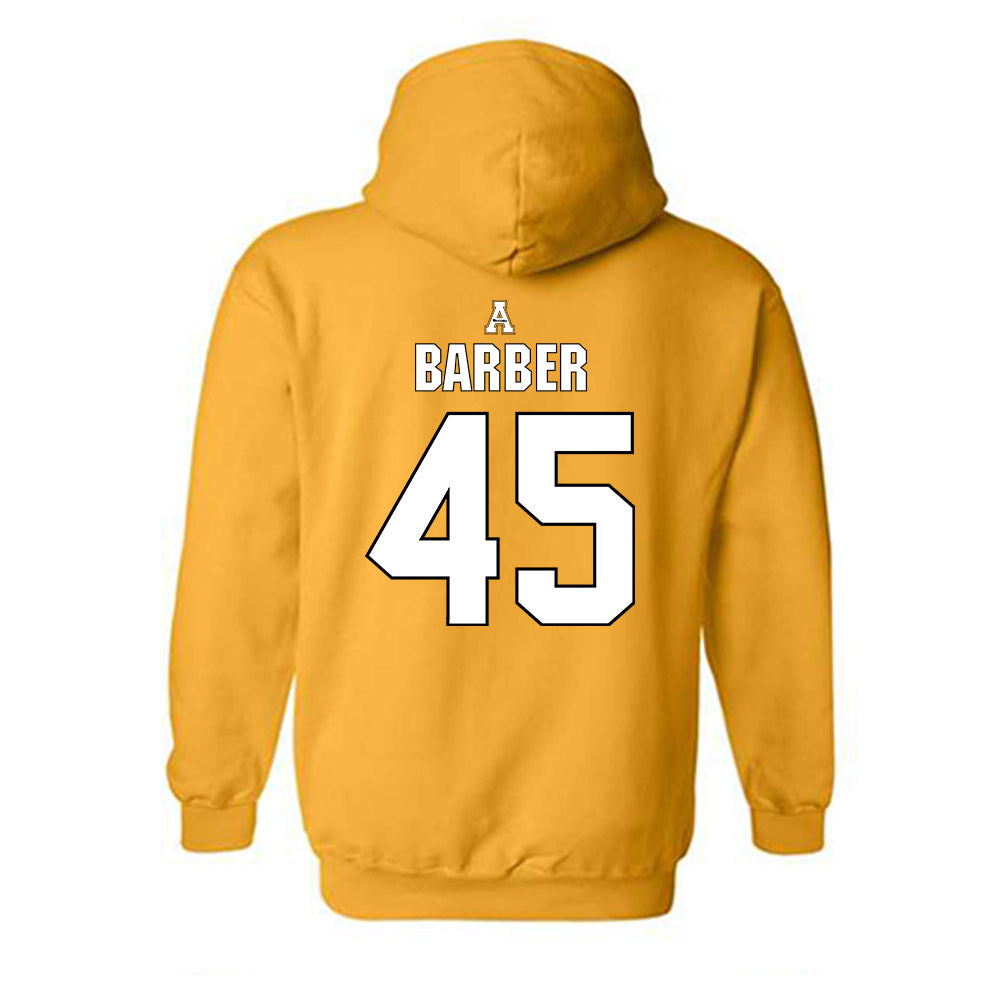 App State - NCAA Football : Gavin Barber - Replica Shersey Hooded Sweatshirt-1