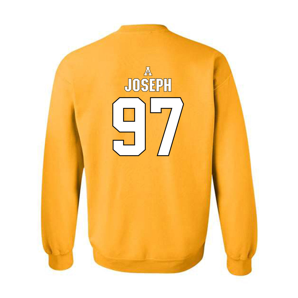 App State - NCAA Football : Xavier Joseph - Replica Shersey Crewneck Sweatshirt-1
