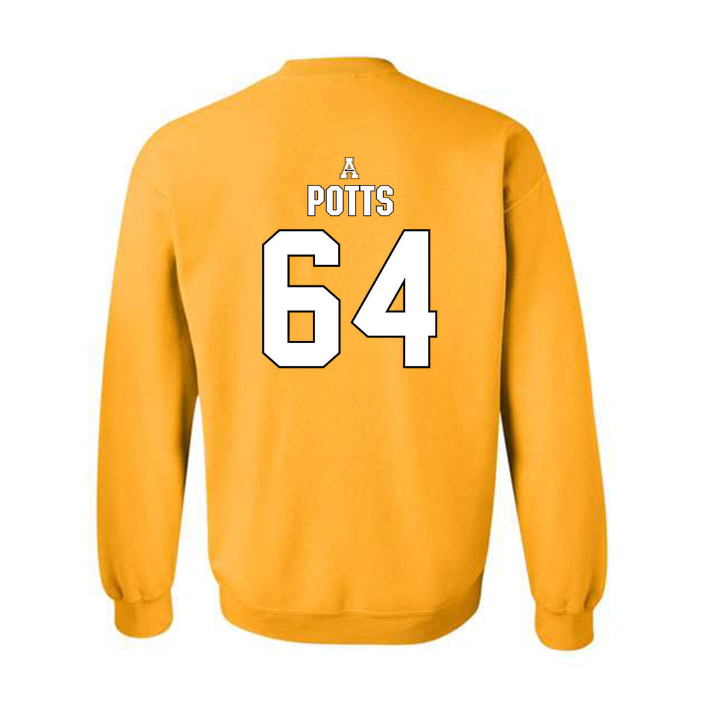 App State - NCAA Football : Jarvis Potts - Replica Shersey Crewneck Sweatshirt-1