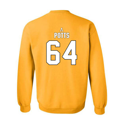 App State - NCAA Football : Jarvis Potts - Replica Shersey Crewneck Sweatshirt-1