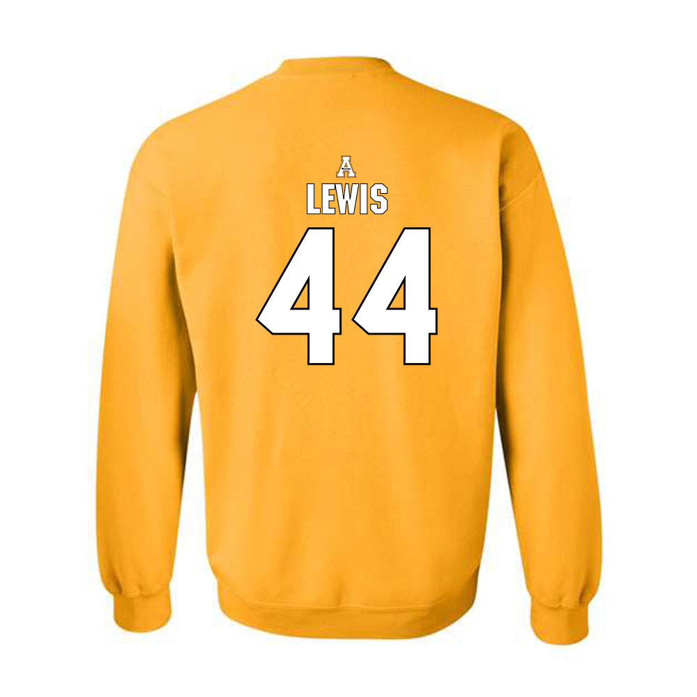 App State - NCAA Football : Manny Lewis - Replica Shersey Crewneck Sweatshirt-1