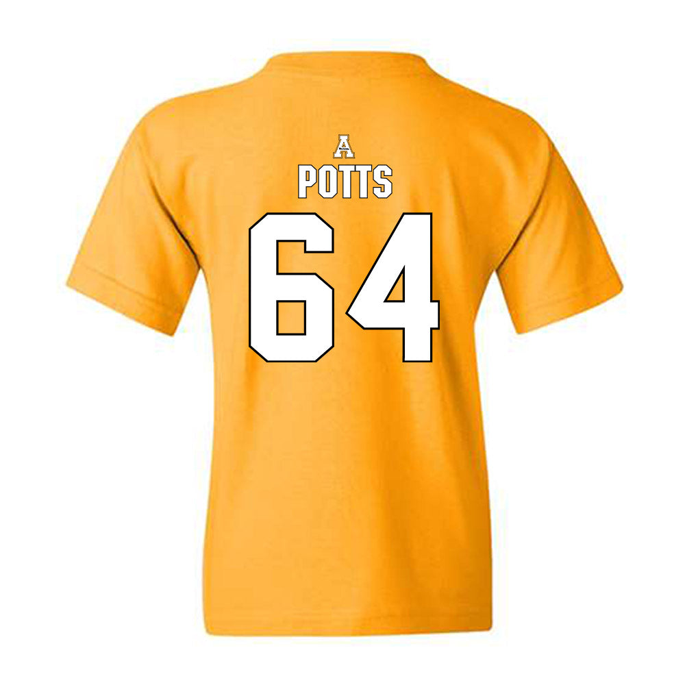 App State - NCAA Football : Jarvis Potts - Replica Shersey Youth T-Shirt-1