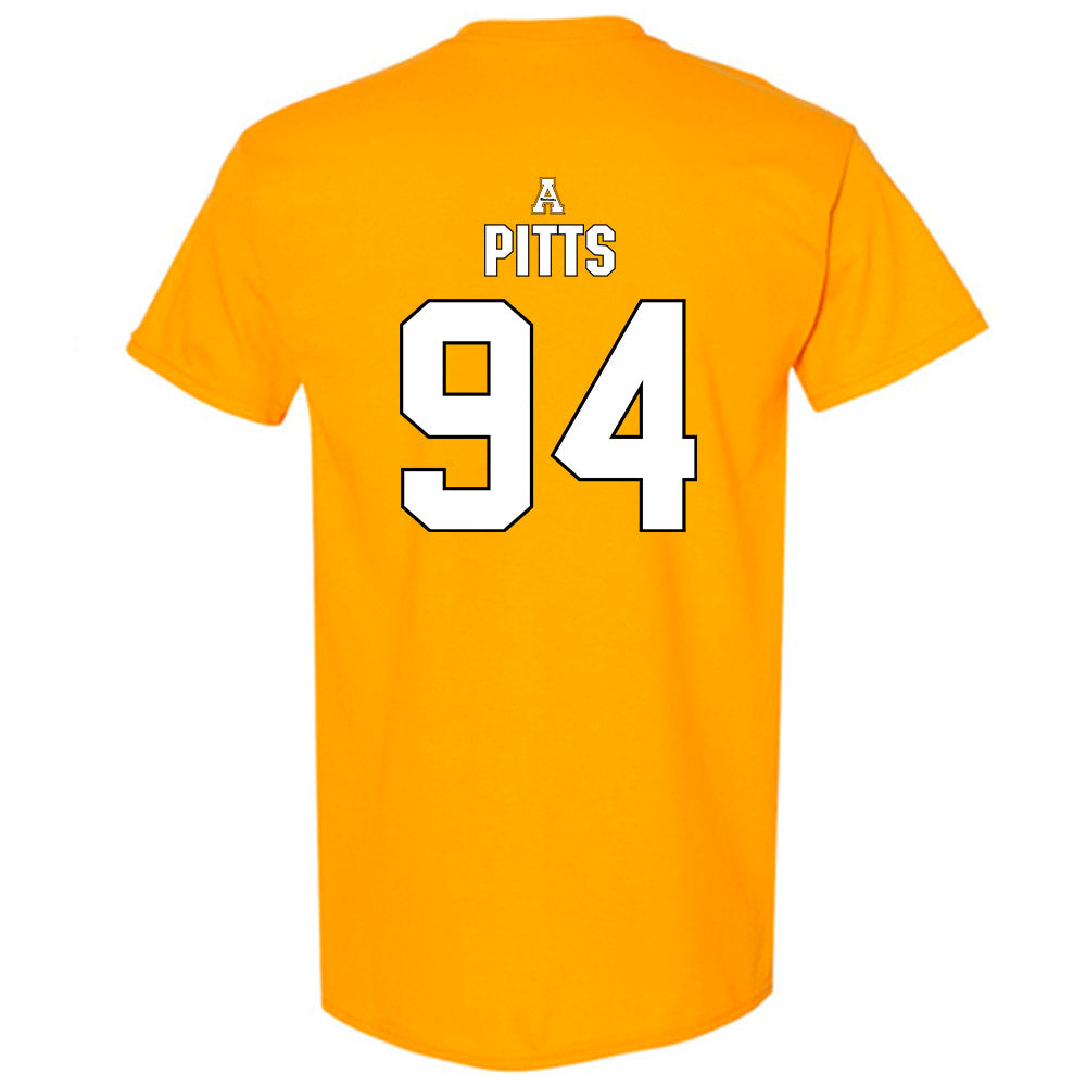 App State - NCAA Football : Caleb Pitts - Replica Shersey T-Shirt-1