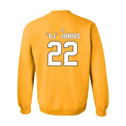 App State - NCAA Football : Bryant "BJ" Junius - Replica Shersey Crewneck Sweatshirt-1