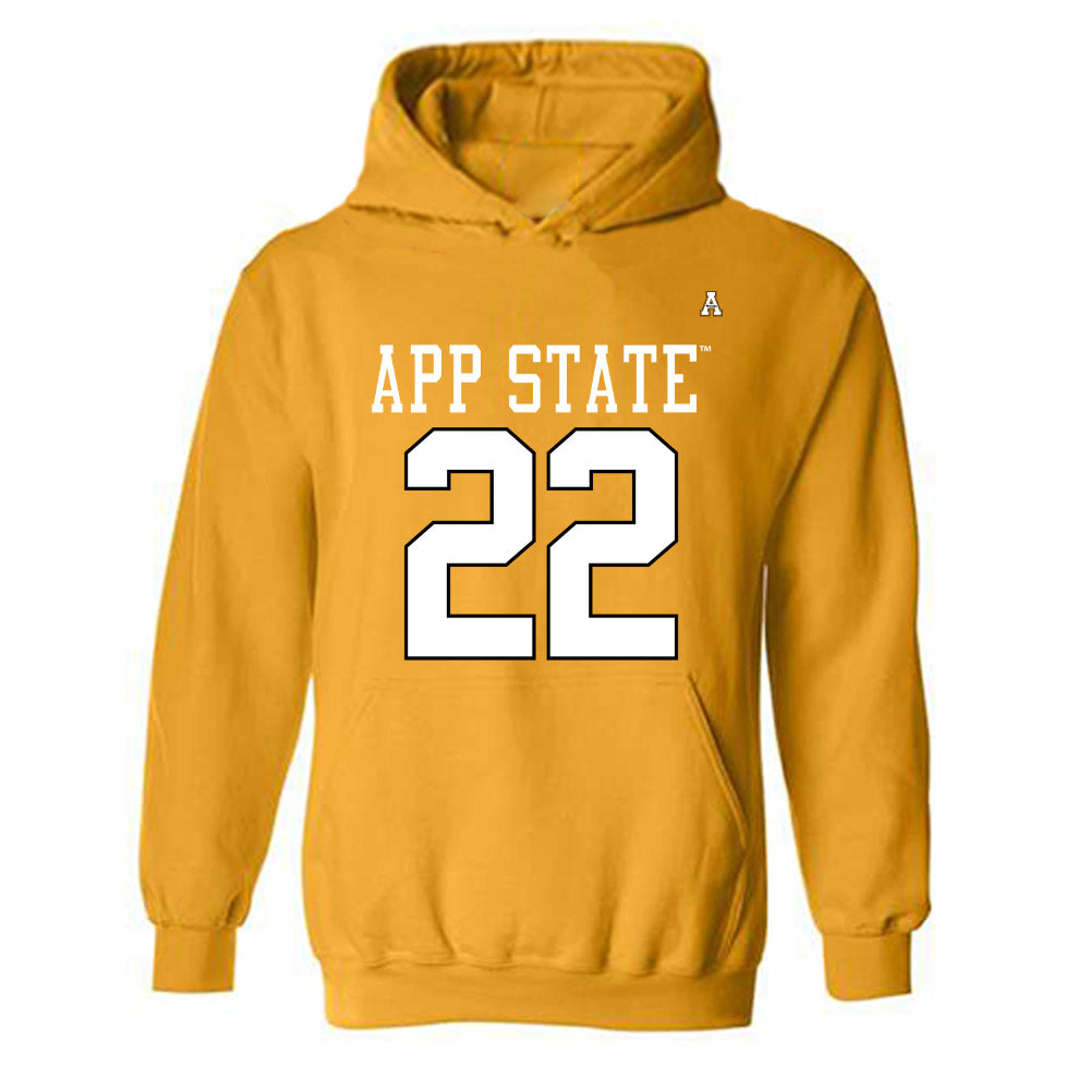 App State - NCAA Football : Semaj Fleming - Replica Shersey Hooded Sweatshirt-0
