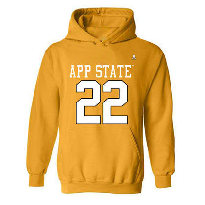 App State - NCAA Football : Semaj Fleming - Replica Shersey Hooded Sweatshirt-0