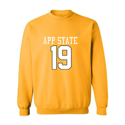 App State - NCAA Football : Christian Waring - Replica Shersey Crewneck Sweatshirt-0