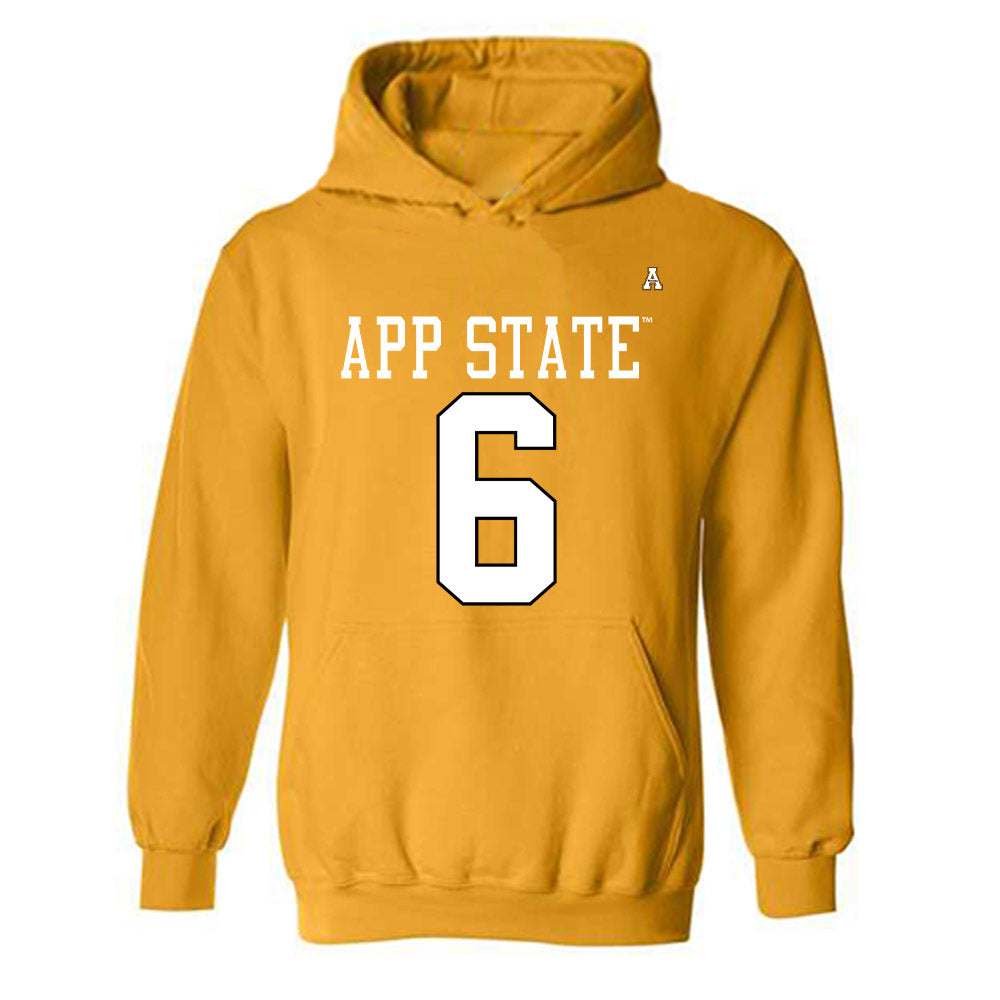 App State - NCAA Football : Christopher Lofton jr - Replica Shersey Hooded Sweatshirt-0