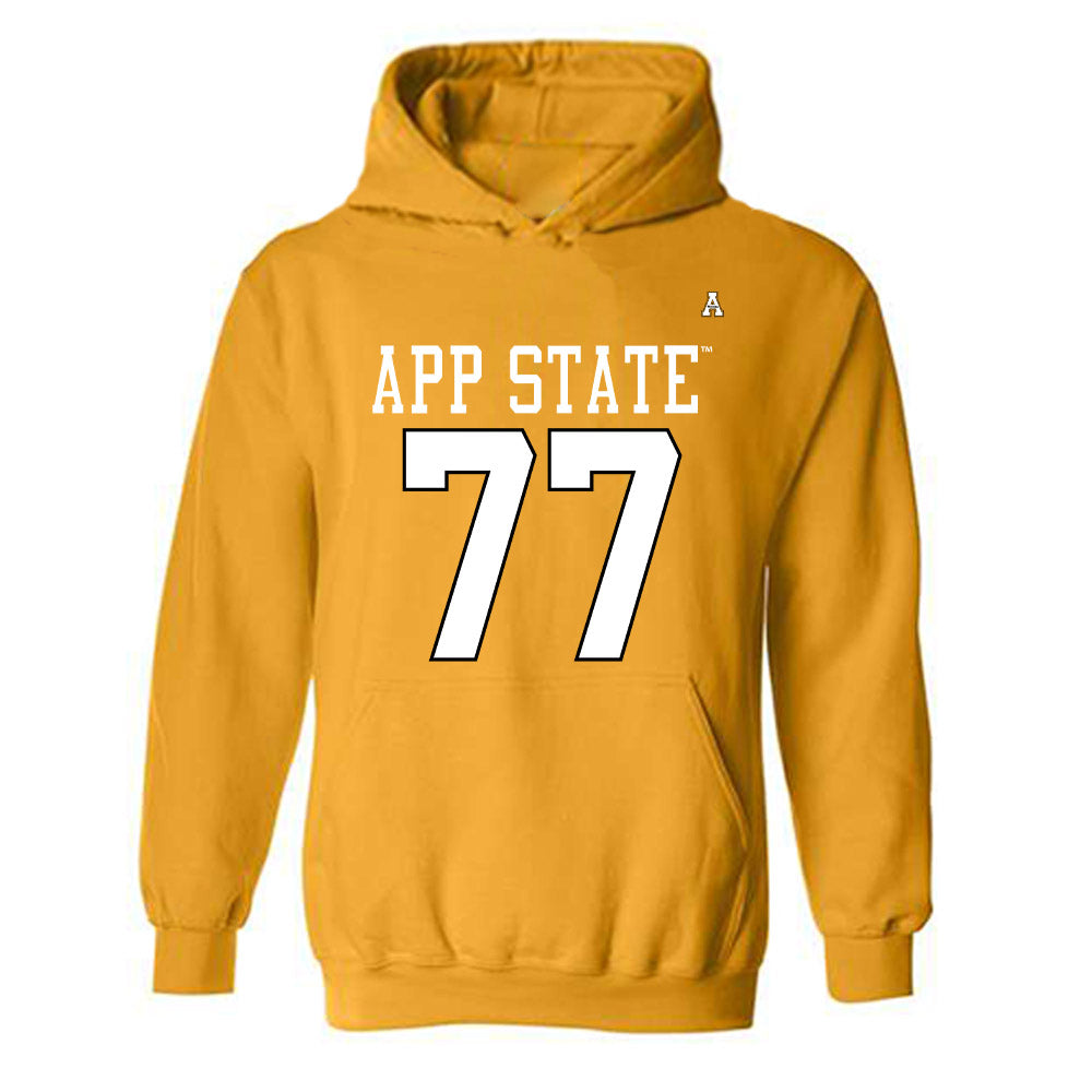App State - NCAA Football : Daniel Davis - Replica Shersey Hooded Sweatshirt-0
