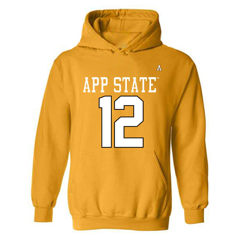 App State - NCAA Football : Samuel Mbake - Replica Shersey Hooded Sweatshirt-0