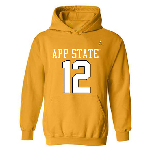App State - NCAA Football : Samuel Mbake - Replica Shersey Hooded Sweatshirt-0