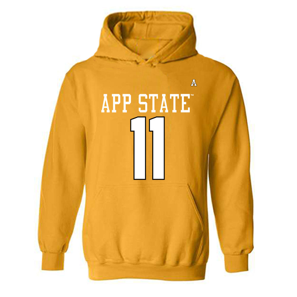 App State - NCAA Football : Jordan Harris - Replica Shersey Hooded Sweatshirt-0