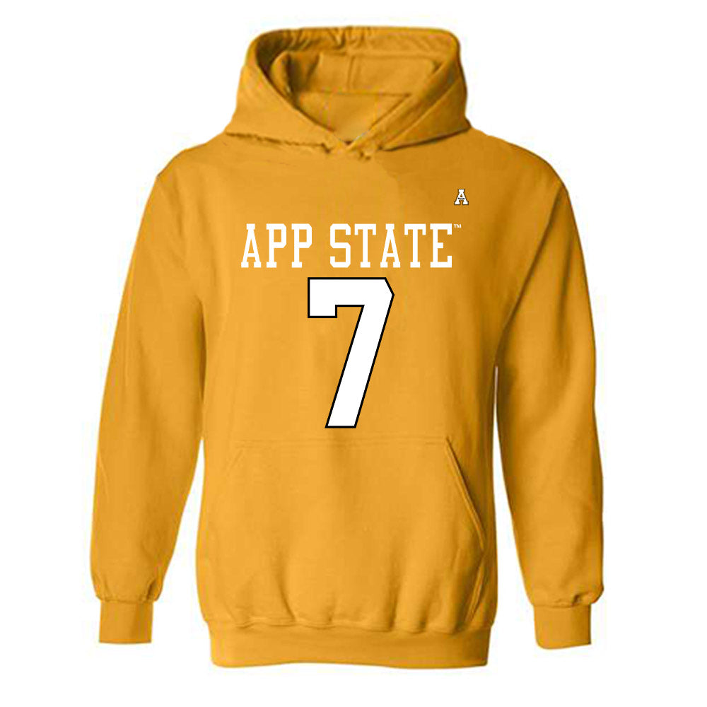 App State - NCAA Football : Darrin Fugitt - Replica Shersey Hooded Sweatshirt-0