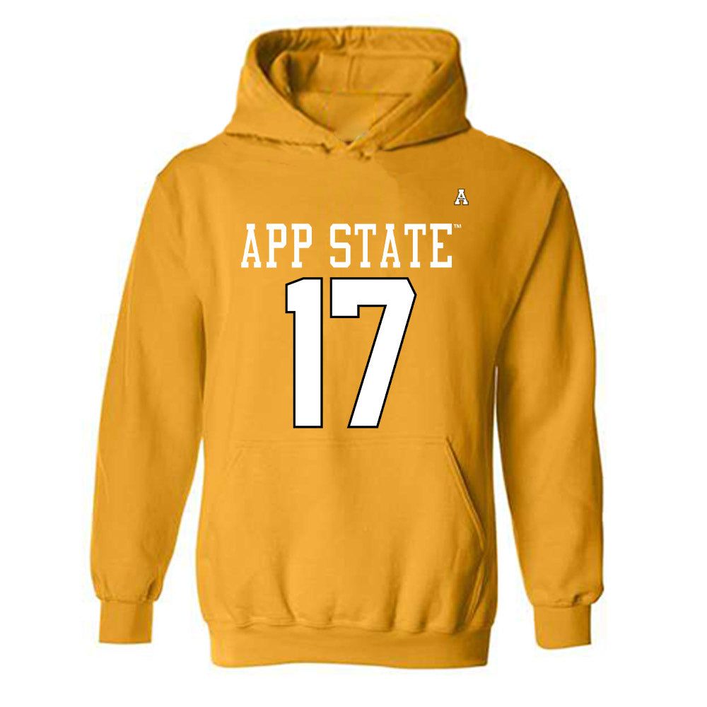 App State - NCAA Football : DaRon Wilson - Replica Shersey Hooded Sweatshirt-0