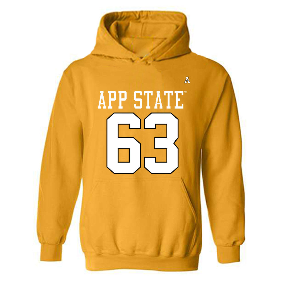 App State - NCAA Football : Scottland Dover - Replica Shersey Hooded Sweatshirt-0