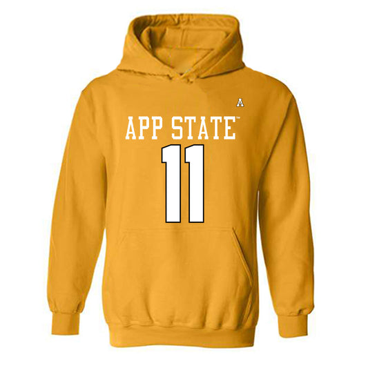 App State - NCAA Football : Ja'Quez Cross - Replica Shersey Hooded Sweatshirt-0