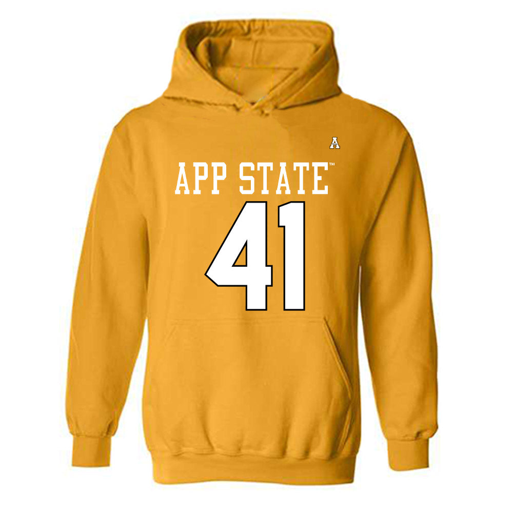 App State - NCAA Football : Luke Lair - Replica Shersey Hooded Sweatshirt-0