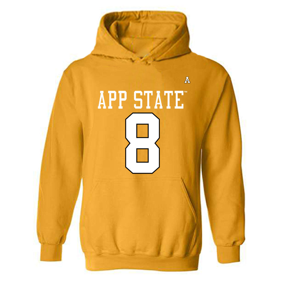 App State - NCAA Football : Henry Hasselbeck - Replica Shersey Hooded Sweatshirt-0